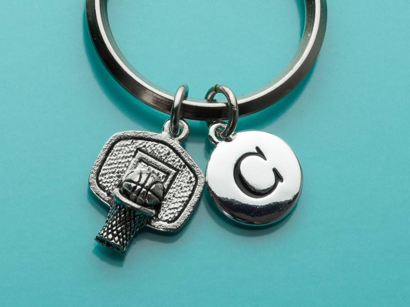 Basketball Hoop Schlüsselbund, Schlüsselanhänger, Sport, Anfängliche Keychain, Personalisierte Benutzerdefinierte Keychain Charme 34 von promisemeeverything2