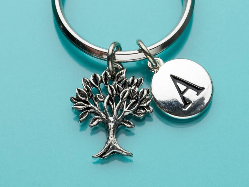 Baum Des Lebens Schlüsselbund, Lebensbaum Schlüsselring, Anfängliche Keychain, Personalisierte Benutzerdefinierte Keychain Charme 363 von promisemeeverything2