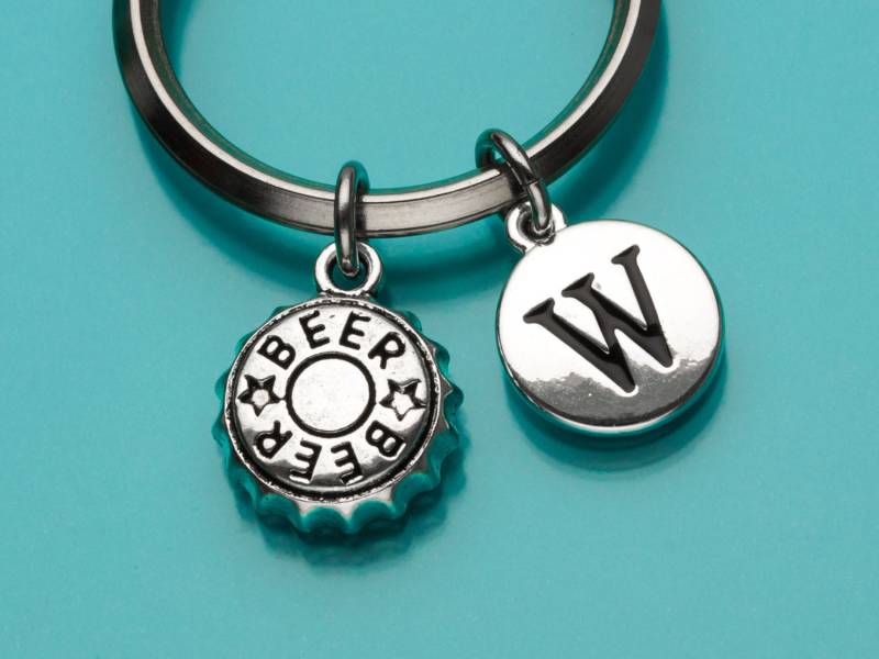 Bier Flasche Cap Schlüsselanhänger, Schlüsselring Von Bottle Cap, Charme, Trinken Geschenk, Anfängliche Keychain, Benutzerdefinierte Keychain von promisemeeverything2