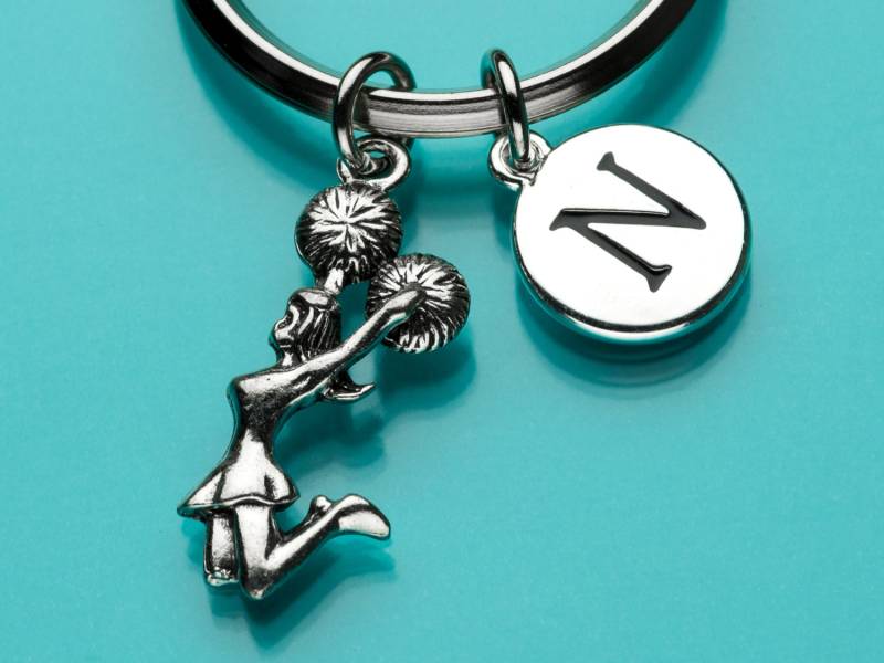 Cheerleader Keychain, Schlüsselring, Team Sport Charme, Anfängliche Personalisierte Benutzerdefinierte Keychain Charme 70 von promisemeeverything2