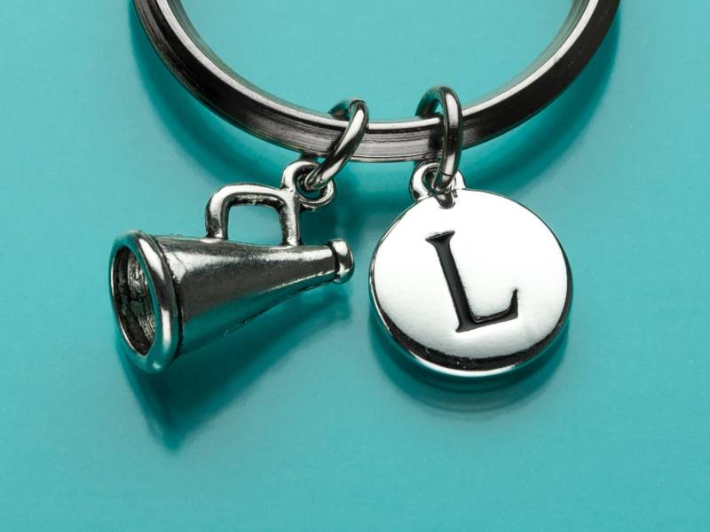 Cheerleader Megaphone Schlüsselbund, Schlüsselring, Team-Sport-Charme, Erste Keychain, Personalisierte Schlüsselanhänger, Custom, 71 von promisemeeverything2