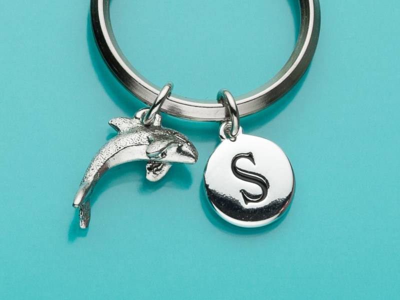 Delphin Keychain, Delphin-Schlüsselanhänger Fisch Charm Anfängliche Schlüsselbund, Personalisierte Schlüsselanhänger, Benutzerdefinierte Delphin Keychain, Delphin-Schlüsselanhänger Fisch Charm Anfängliche Schlüsselbund, Personalisierte Schlüsselanhänger, Benutzerdefinierte von promisemeeverything2
