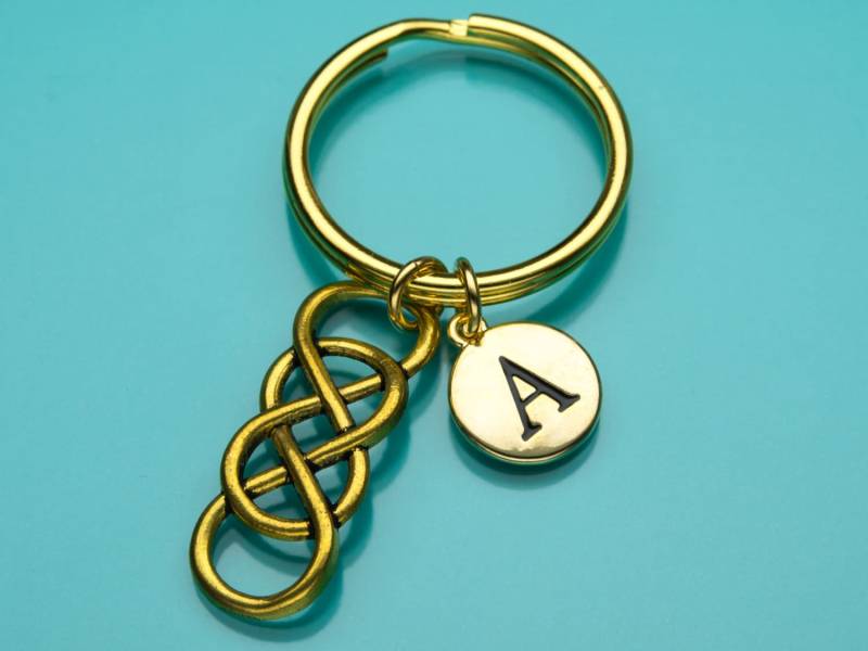 Doppelzimmer Erste Infinity Knoten Schlüsselanhänger, Schlüsselring Gold Unendlich, Ewig Charme, Keychain, Personalisierte Benutzerdefinierte 508 Doppelzimmer Erste Infinity Knoten Schlüsselanhänger, Schlüsselring Gold Unendlich, Ewig Charme, Keychain, Personalisierte Benutzerdefinierte 508 von promisemeeverything2