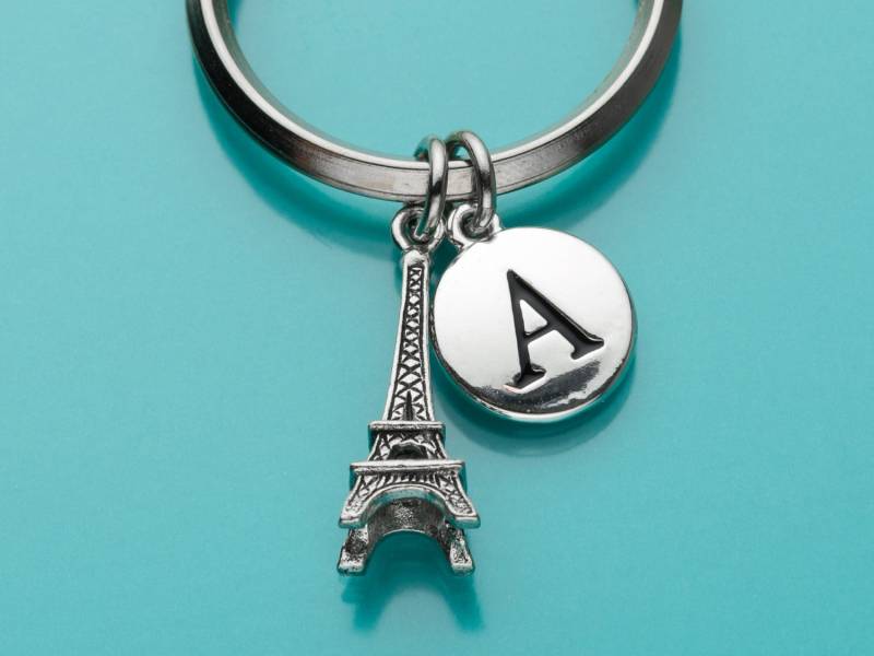 Eiffelturm Schlüsselanhänger, Anfängliche Keychain, Personalisierte Benutzerdefinierte Keychain Charme 118 von promisemeeverything2