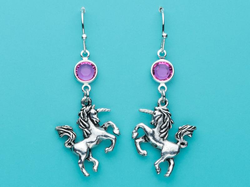 Einhorn-Ohrringe Rosa Kristall Ohrringe, Imaginäre Tier-Ohrringe, Fabelwesen, Märchen, Baumeln Geschenke Für Sie, 370 Einhorn-Ohrringe Rosa Kristall Ohrringe, Imaginäre Tier-Ohrringe, Fabelwesen, Märchen, Baumeln Geschenke Für Sie, 370 von promisemeeverything2
