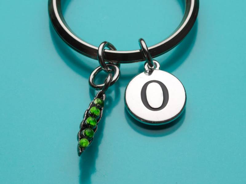 Erbse Pod Schlüsselbund, Pea Schlüsselanhänger, Hand Bemalte Pod, Anfängliche Keychain, Personalisierte Benutzerdefinierte Keychain Charme 415 von promisemeeverything2