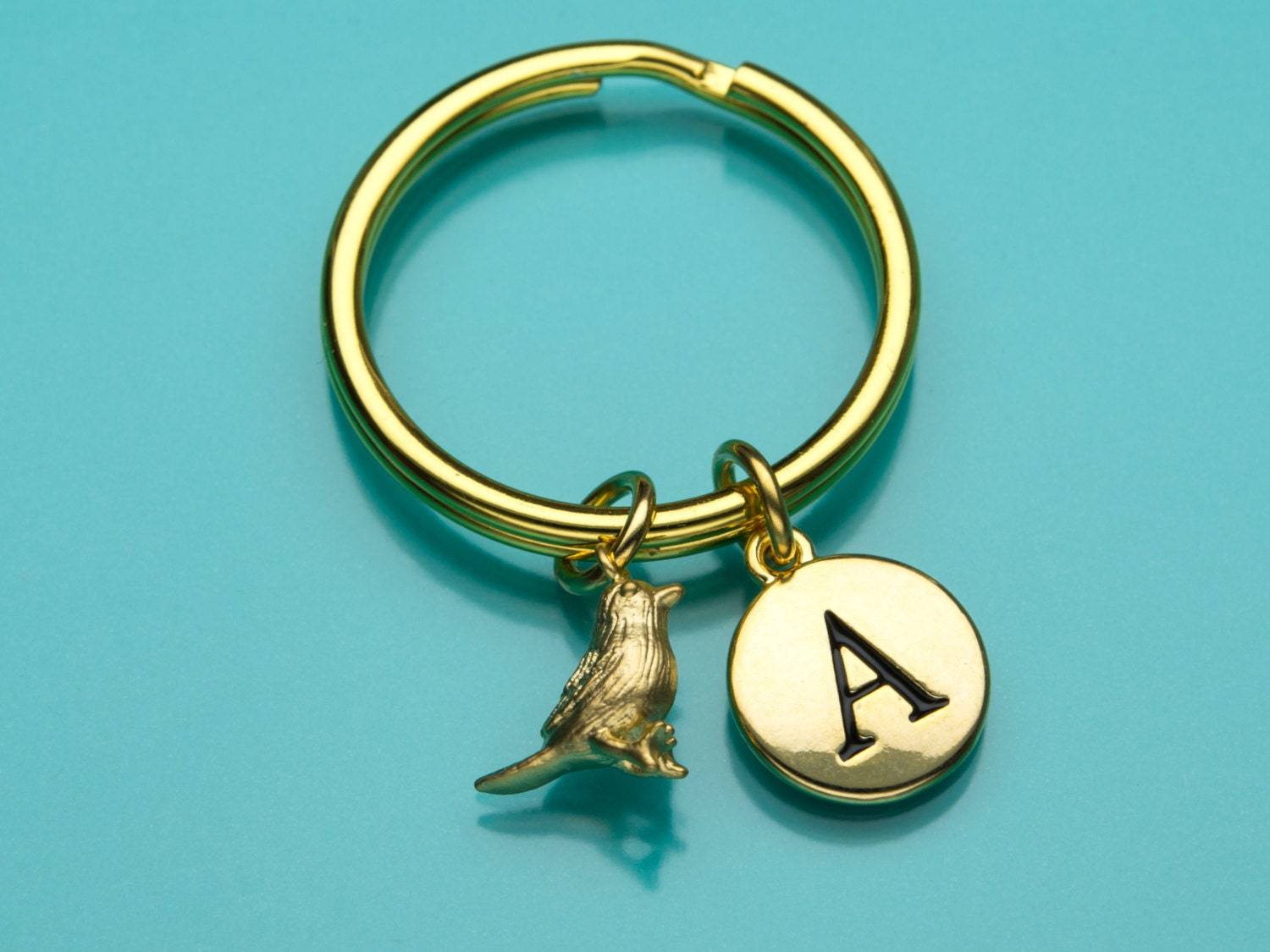 Fat Sparrow Schlüsselanhänger, Schlüsselring Gold Fett Sparrow, Vogel Charm Schlüsselbund, Ursprüngliche Benutzerdefinierte Keychain Keychain von promisemeeverything2