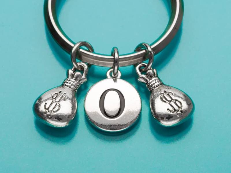 Geld Beutel Taschen Schlüsselanhänger, Riches Charme, Teig Anfängliche Schlüsselbund, Benutzerdefinierte Keychain Keychain, 788 Personalisiert von promisemeeverything2