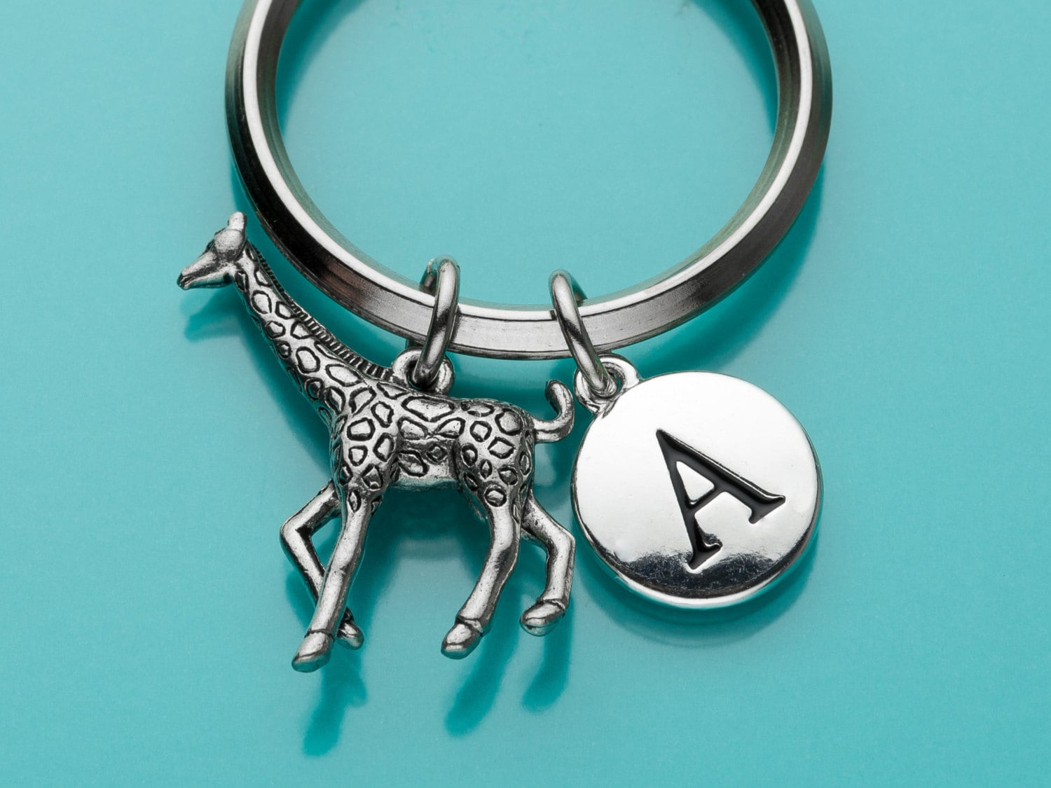 Giraffe Schlüsselbund, Schlüsselring, Dschungeltier Charme, Erste Personalisierte Benutzerdefinierte Charm 157 von promisemeeverything2