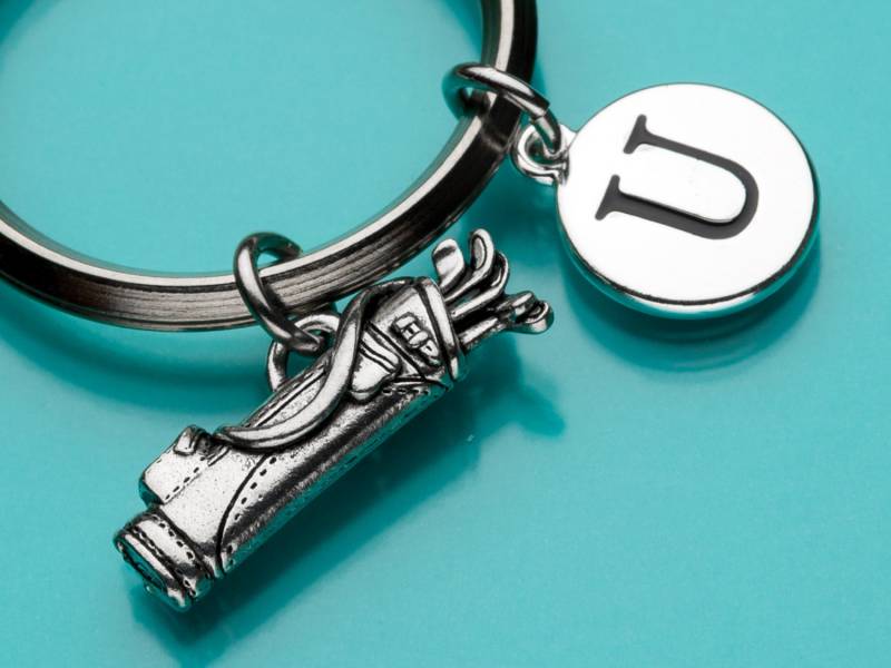 Golf Bag Schlüsselanhänger, Schlüsselring Von Bag, Golfclubs Charme, Sportgeräte, Anfängliche Keychain, Personalisierte Benutzerdefinierte 163 von promisemeeverything2