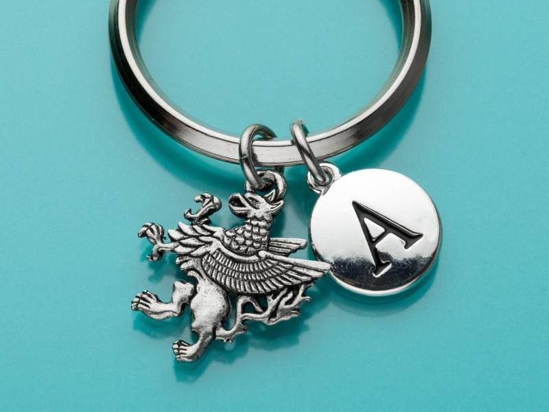 Griffin-Schlüsselbund, Griffin Schlüsselring, Anfängliche Keychain, Personalisierte Benutzerdefinierte Keychain Charme 171 von promisemeeverything2