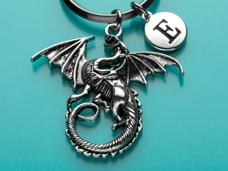 Große Drachen Keychain, Dragon Schlüsselanhänger, Anfängliche Personalisierte Benutzerdefinierte Charme 224 von promisemeeverything2