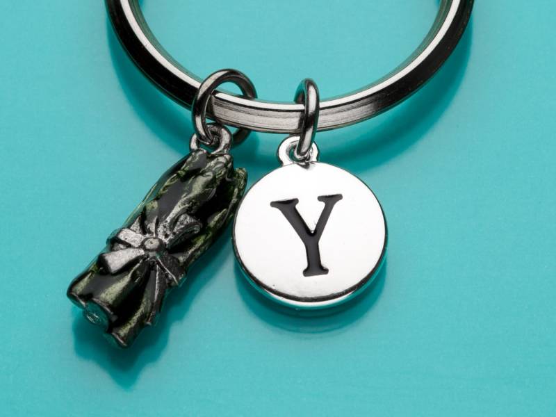 Hand Lackierten Spargel Schlüsselanhänger, Schlüsselring Von Bemalte Spargel, Erste Keychain, Personalisierte Benutzerdefinierte Schlüsselbund von promisemeeverything2