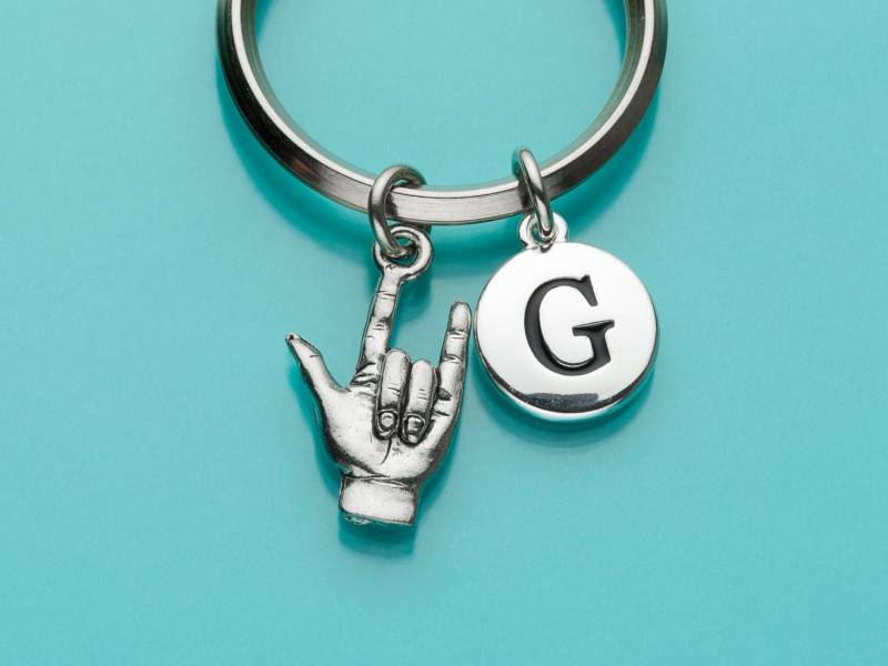 Ich Liebe Dich | Zeichensprache Schlüsselanhänger, Ich Asl, Erste Personalisierte Benutzerdefinierte Charme 203 von promisemeeverything2