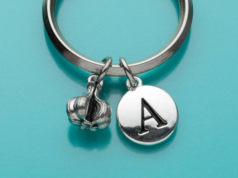 Knoblauch-Schlüsselbund, Knoblauch Schlüsselring, Anfängliche Keychain, Personalisierte Chef Benutzerdefinierte Charme Essen, 155 von promisemeeverything2
