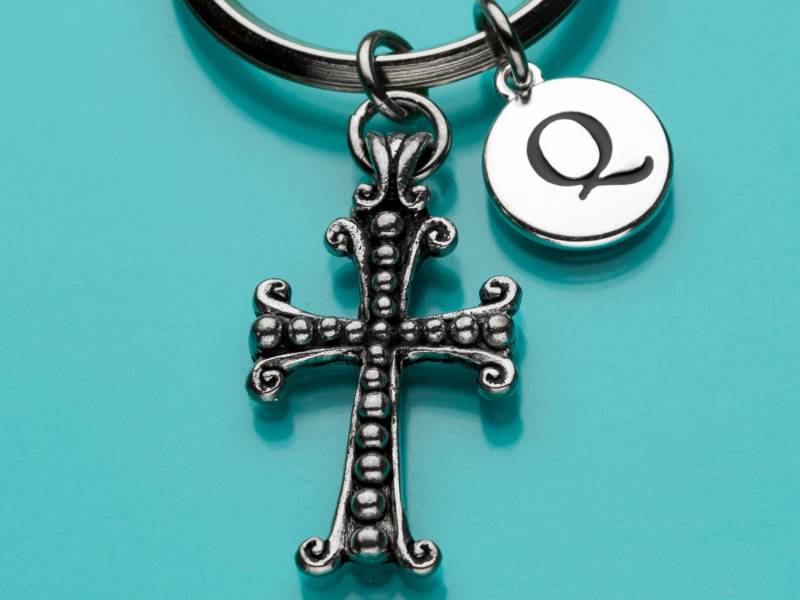 Kreuz Keychain, Anhänger, Mit Perlen Center, Religiöse Charme, Anfängliche Personalisierte Schlüsselanhänger, Benutzerdefinierte 89 Kreuz Keychain, Anhänger, Mit Perlen Center, Religiöse Charme, Anfängliche Personalisierte Schlüsselanhänger, Benutzerdefinierte 89 von promisemeeverything2