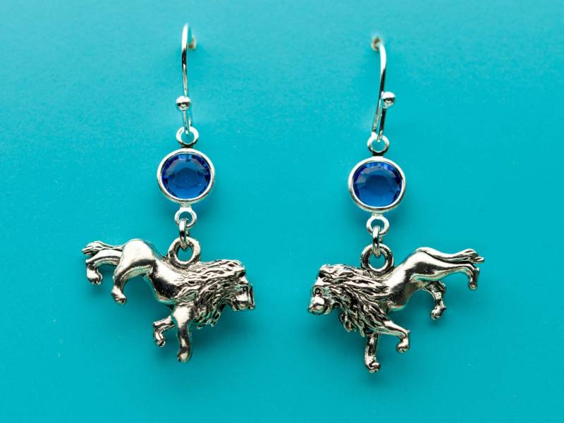 Löwenohrringe, Löwe Von Jejudaohrringe, Saphirkristallohrringe, Dschungeltierohrringe, Baumelnohrringe, Geschenke Für Sie, 239 von promisemeeverything2