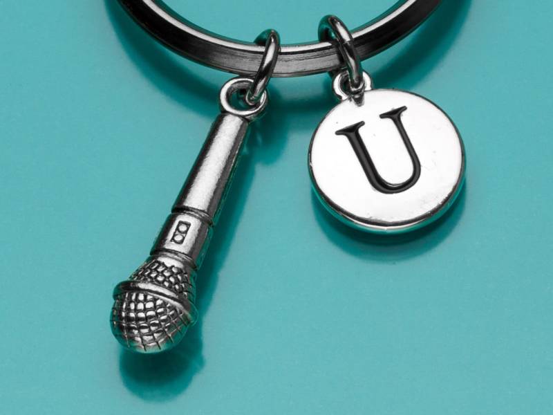 Mikrofon-Schlüsselanhänger, Musiker Schlüsselanhänger, Sänger Geschenk, Performer Ansager Mic, Benutzerdefinierte Schlüsselbund Charme Mikrofon-Schlüsselanhänger, Musiker Schlüsselanhänger, Sänger Geschenk, Performer Ansager Mic, Benutzerdefinierte Schlüsselbund Charme von promisemeeverything2