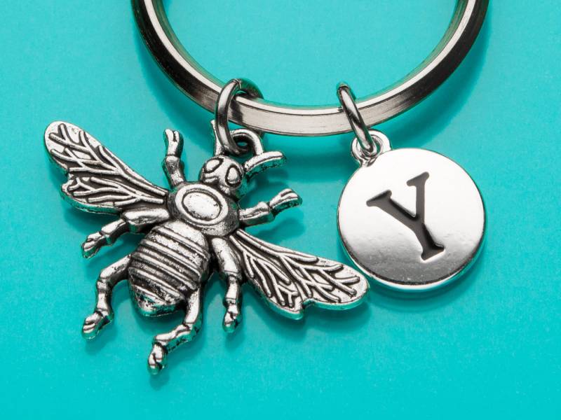 Queen Bee Keychain, Schlüsselring, Bumble Keyring, Anfängliche Personalisierte Schlüsselanhänger, Benutzerdefinierte Charme 578 von promisemeeverything2
