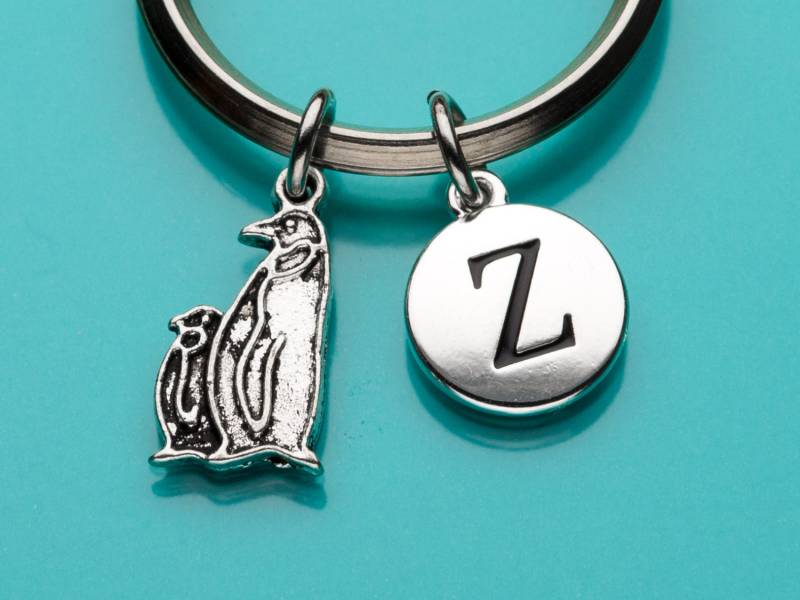 Schlüsselbund Pinguine, Pinguine Schlüsselring, Vogel-Charme, Erste Keychain, Personalisierte Schlüsselanhänger, Benutzerdefinierte Charme Vogel von promisemeeverything2