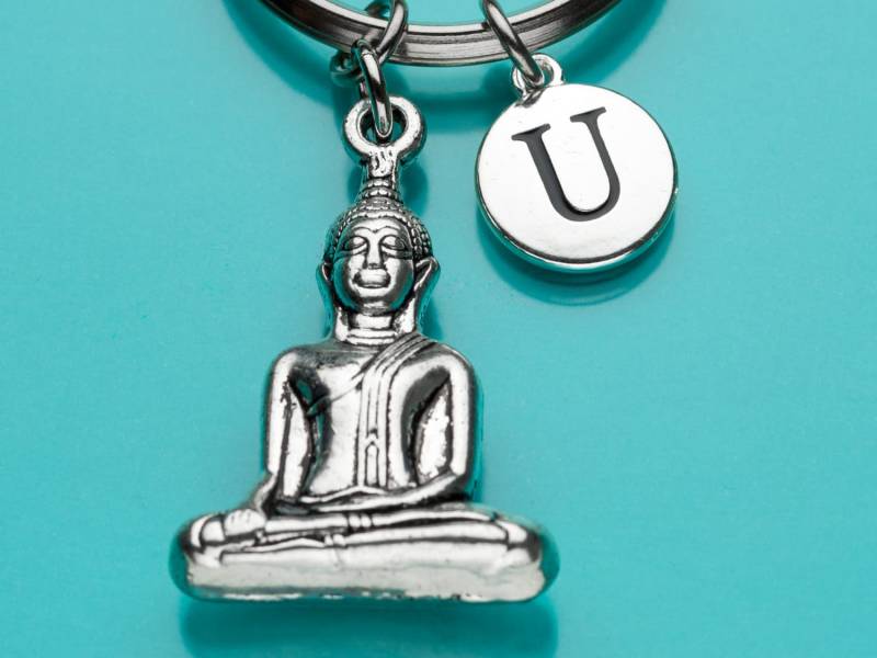 Sitzenden Buddha Keychain, Buddha-Schlüssel-Ring, Meditation Charme, Anfängliche Religiöse Benutzerdefinierte Keychain Charme 47 von promisemeeverything2