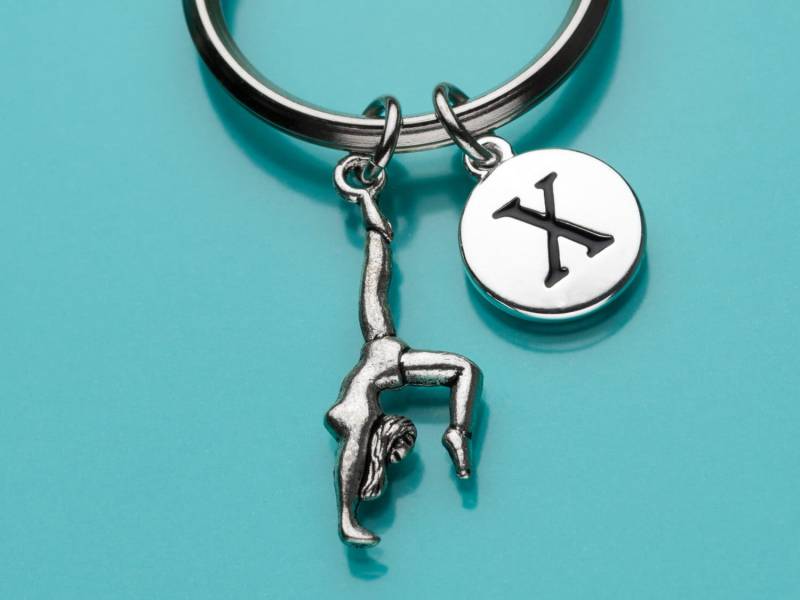 Turnerin Keychain, Turner Schlüsselring, Übung Anfängliche Personalisierte Benutzerdefinierte Keychain Charme 435 von promisemeeverything2