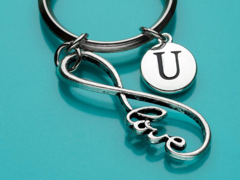 Unendlich Liebe Schlüsselbund, Unendlich Schlüsselanhänger, Immer, Anfängliche Keychain, Personalisierte Benutzerdefinierte Keychain Charme 194 von promisemeeverything2