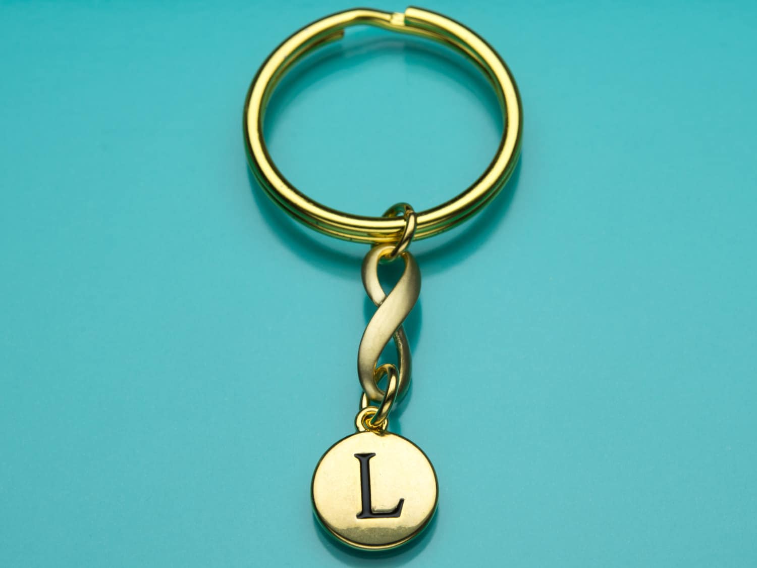 Unendlichkeit Symbol Keychain, Gold Infinity Schlüsselanhänger, Anfängliche Schlüsselbund, Benutzerdefinierte Personalisierte Charm, 494 von promisemeeverything2