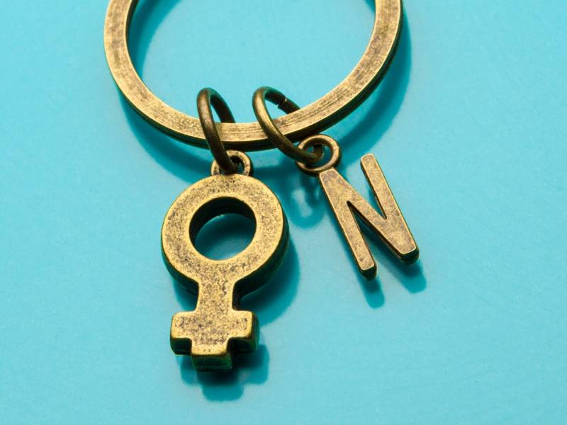 Weibliche Symbol Keychain, Bronze Weibliche Schlüsselanhänger, Weibliches Geschlecht, Ursprüngliche Benutzerdefinierte Keychain Personalisierte 527 von promisemeeverything2