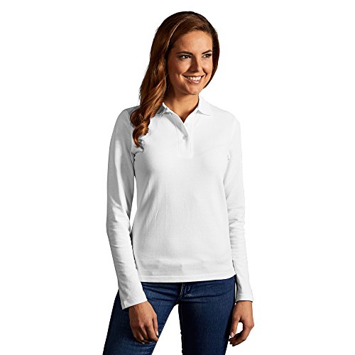 Heavy Langarm-Poloshirt Damen, Weiß, S Heavy Langarm-Poloshirt Damen, Weiß, S von Promodoro