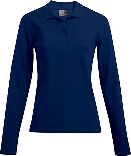 Heavy Langarm-Poloshirt Damen, Schwarz, XL von Promodoro