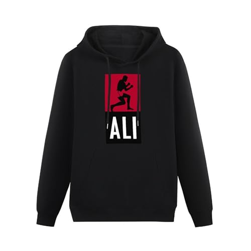 propr Ali Long Sleeve Hoody with Pocket Sweatershirt Hooded Muhammad Boxing Legend New Black XL von propr