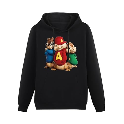 propr Animated Comedy Alvin and The Chipmunks Hoody Man Breathable Modal Hoodie Black S von propr