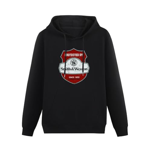 propr Men's Pullover Hooded with Pocket Smith&Wesson America Usa Hoodie Black M von propr