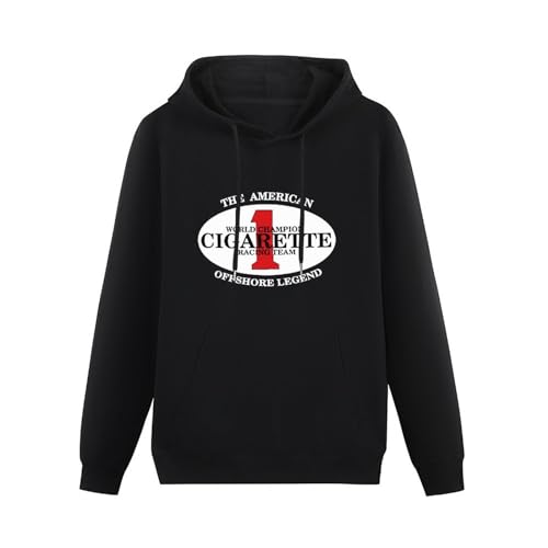 propr Mens Cigarette Racing Team Hoody Speedboat Boat Powerboat Engine Logo Top Hoodie Black XL von propr