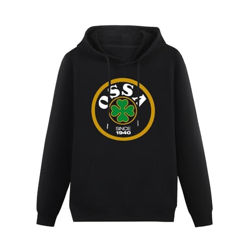 propr Ossa Logo Retro Motorcycle Men's Long Sleeve Hoody with Pocket Sweatershirt Hooded Black L von propr