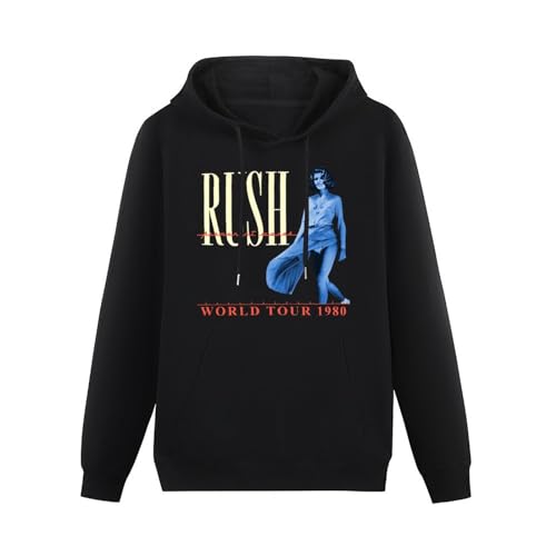 propr Rush World Tour 1980 Mens Hoody Band Hoodie Black XXL von propr