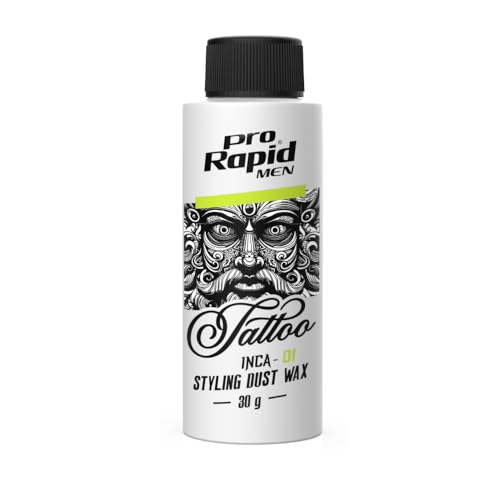 Pro Rapid Tattoo Series Inca 01 Hair Styling Powder Wax 30 g - Styling Staubwachs - Mattierend, Texturgebend, Verdichtend - Volumengebendes Haarpuderwachs von Pro Rapid Men