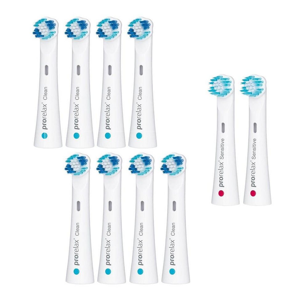 prorelax Aufsteckbürsten Bürstenköpfe / Ersatzzahnbürsten, 8 Stk. CLEAN BRUSH, 2 Stk. SENSITIVE BRUSH, XXL Pack, Ersatzbürsten prorelax Aufsteckbürsten Bürstenköpfe / Ersatzzahnbürsten, 8 Stk. CLEAN BRUSH, 2 Stk. SENSITIVE BRUSH, XXL Pack, Ersatzbürsten von prorelax
