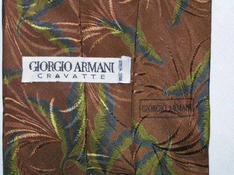 90Er Jahre Giorgio Armani Necktie Braun Grün Teal 1940Er Inspiriert Blatt-Druck 100% Seide Herren Krawatte Made in Italy - Schiffe W/24 Stunden 90Er Jahre Giorgio Armani Necktie Braun Grün Teal 1940Er Inspiriert Blatt-Druck 100% Seide Herren Krawatte Made in Italy - Schiffe W/24 Stunden von psILoveVintage