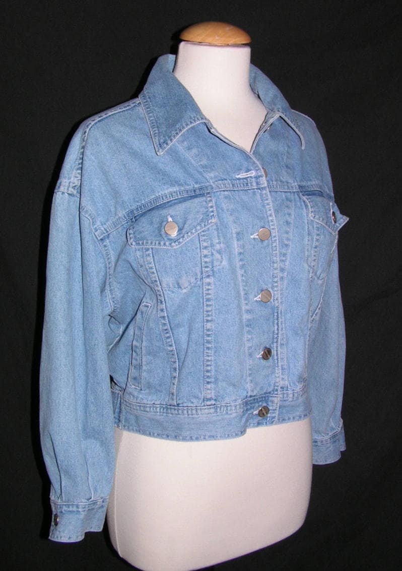 90Er Jahre Y2K Denim Jacke Damen Sz M Medium/L Large Faded Distressed Herren Schnitt Latzhose Trucker Jeans Mantel - Kostenloser Us Versand 90Er Jahre Y2K Denim Jacke Damen Sz M Medium/L Large Faded Distressed Herren Schnitt Latzhose Trucker Jeans Mantel - Kostenloser Us Versand von psILoveVintage