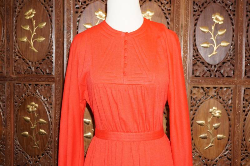 1970Er Jahre Donald Brooks Rotes Strick Kleid Gr. 8 von pspecial5