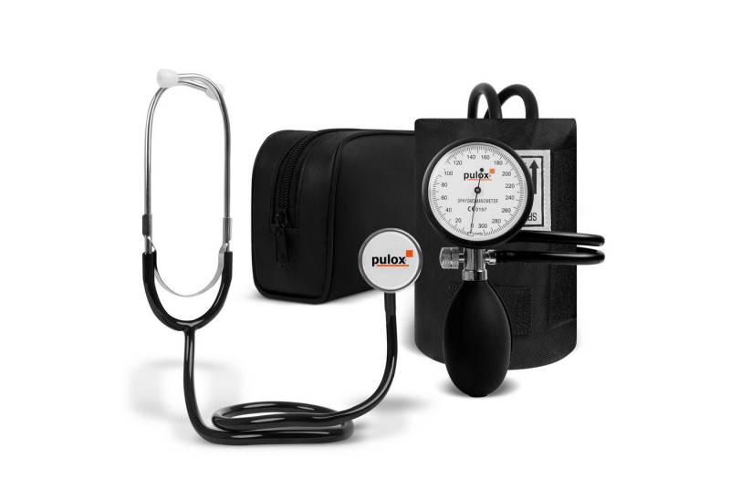 pulox Blutdruckmessgerät Aneroid Sphygmomanometer & Flachkopf-Stethoskop von pulox