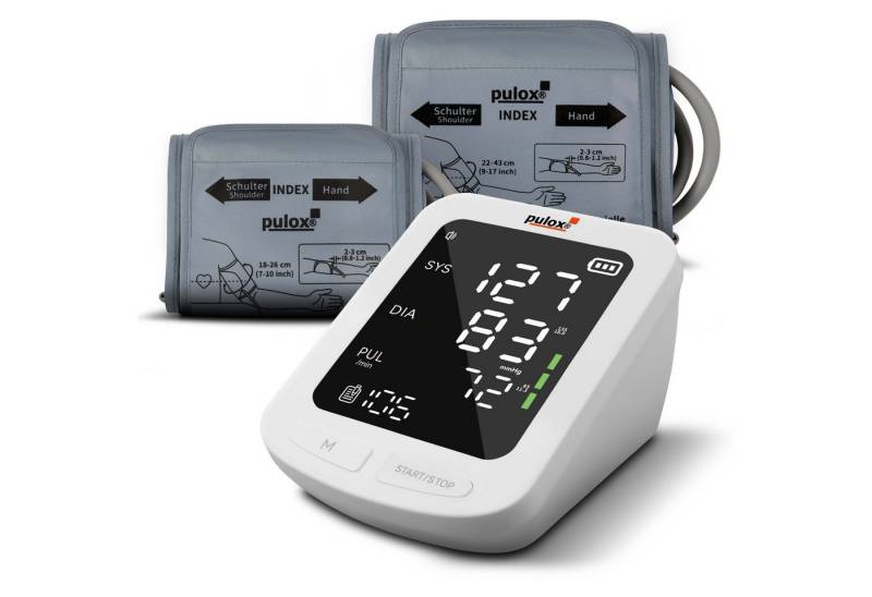 pulox Blutdruckmessgerät BP-100 - Oberarm-Blutdruckmessgerät inkl. 2 Manschetten von pulox