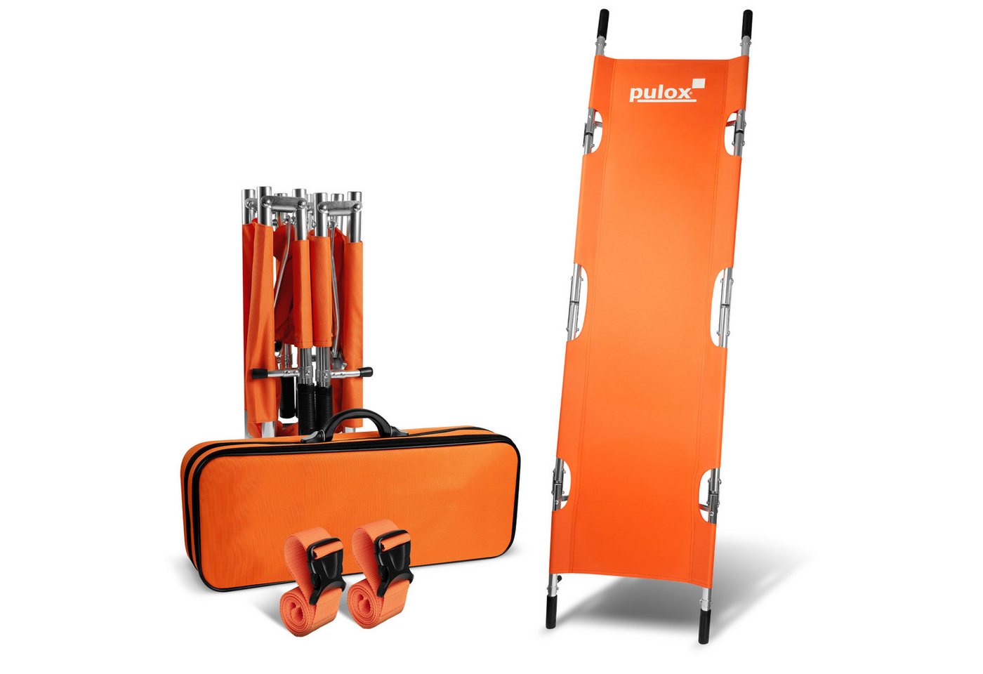 pulox Erste-Hilfe-Set Krankentrage KTG-200 - 3x Klappbare professionelle Notfalltrage von pulox