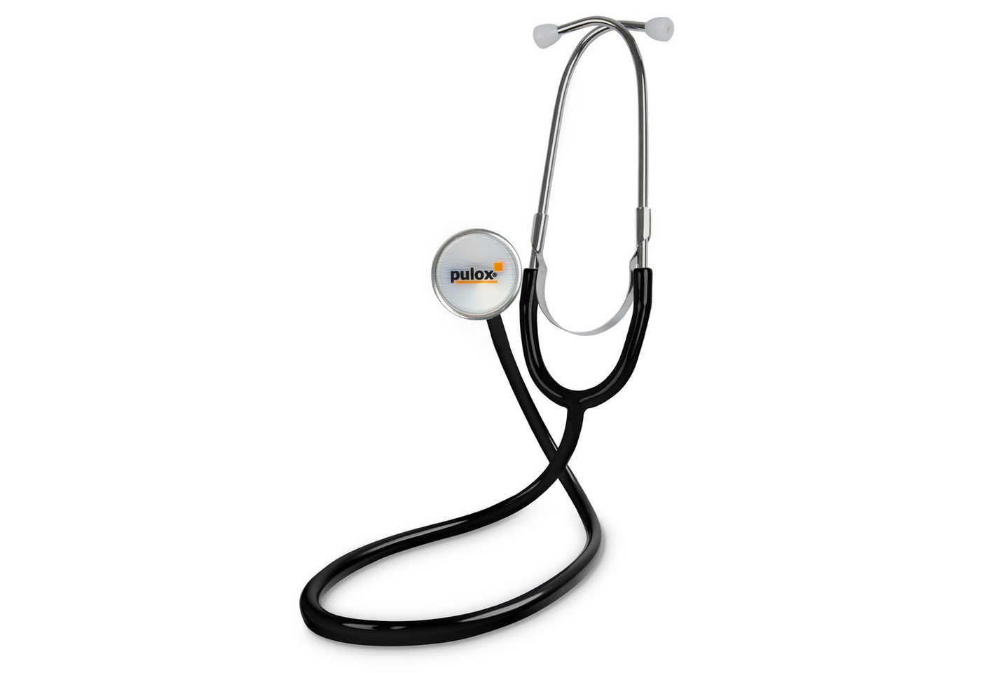pulox Stethoskop SC-10 - Einschlauch Stethoskop mit Flachkopf-Bruststück aus Aluminium von pulox