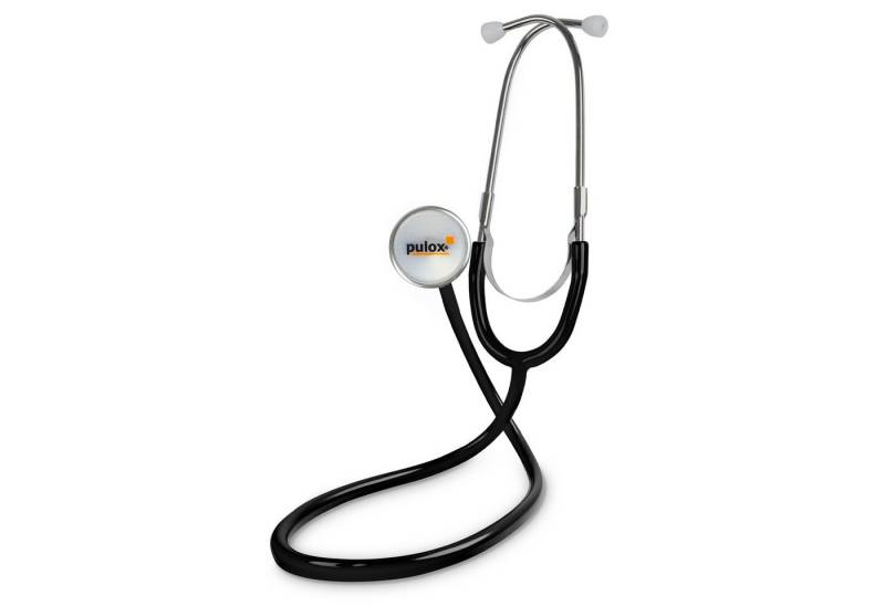 pulox Stethoskop SC-10 - Einschlauch Stethoskop mit Flachkopf-Bruststück aus Aluminium von pulox
