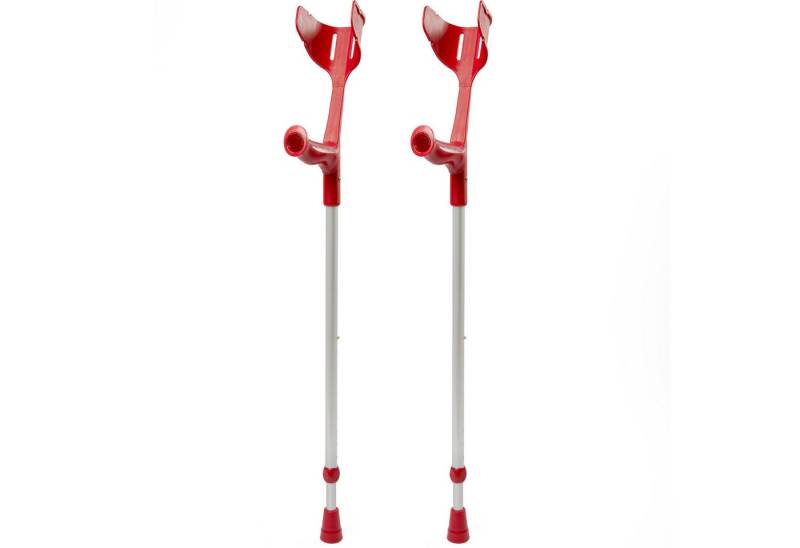 pulox Unterarmkrücke "Magic-Soft" Krücken-Paar (2 Stk) von Rebotec - Feuerrot, 2-tlg. von pulox