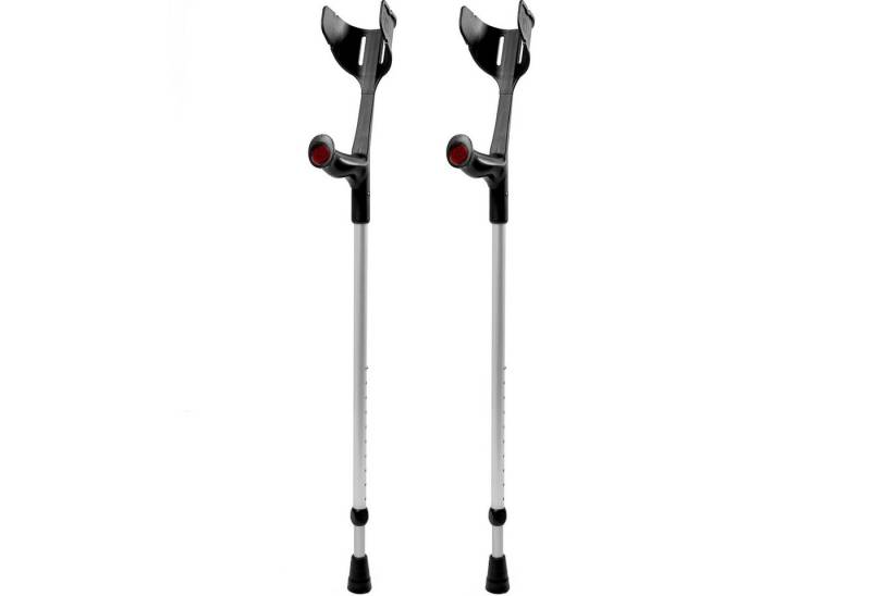 pulox Unterarmkrücke "Magic-Soft" Krücken-Paar (2 Stk) von Rebotec - Tiefschwarz, 2-tlg. von pulox