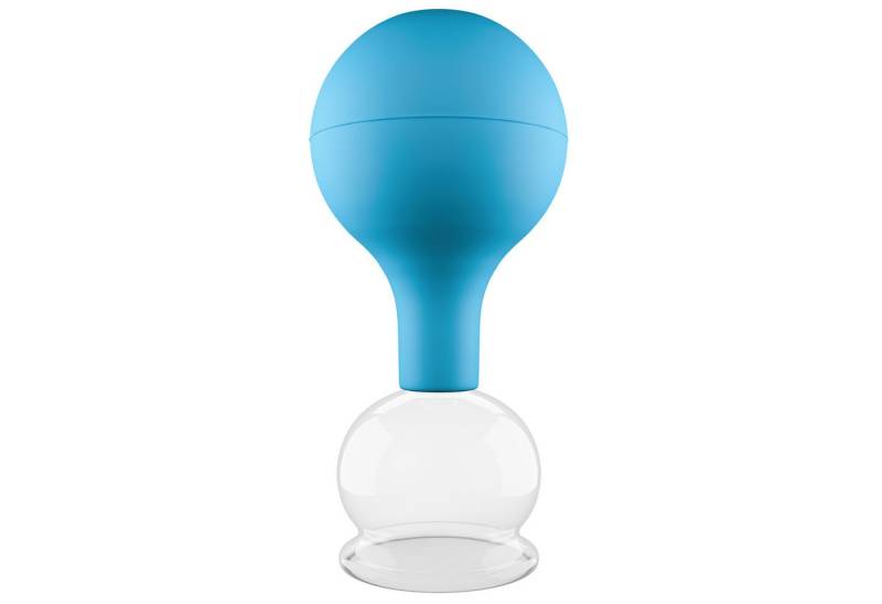 pulox Vakuum-Massager Schröpfglas aus Echtglas diverse Größen und Farben blau 40mm von pulox
